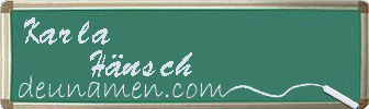 Karla Hänsch Visitenkarte